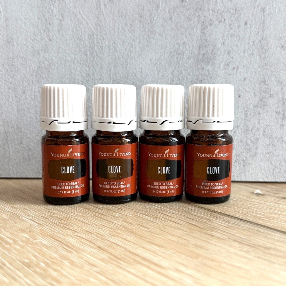 4 Pack Young Living Clove Essential Oil 5ml Seed to Seal New Sealed 20ml Tota